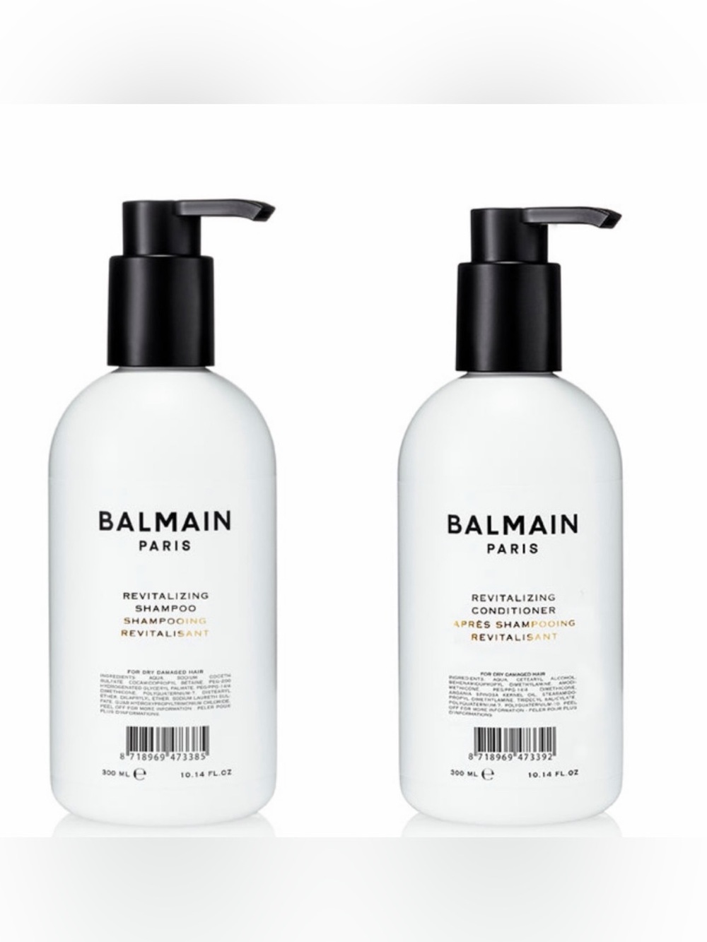 NEW! BALMAIN PARIS HAIR COUTURE REVITALIZING SHAMPOO&CONDITIONER